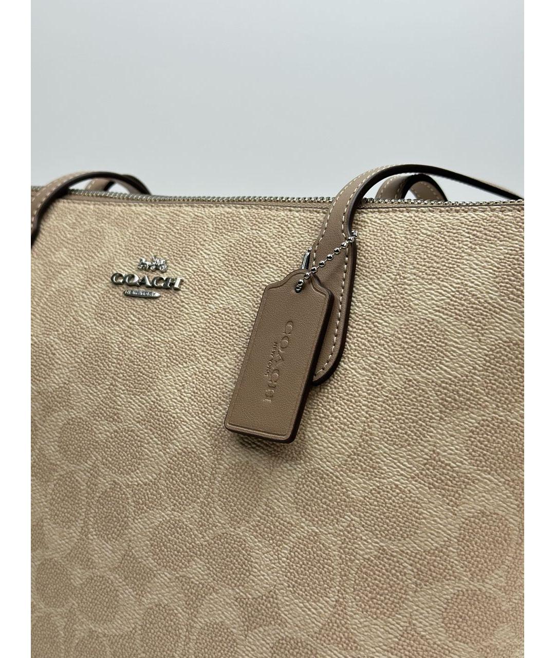 COACH Бежевая сумка тоут, фото 5