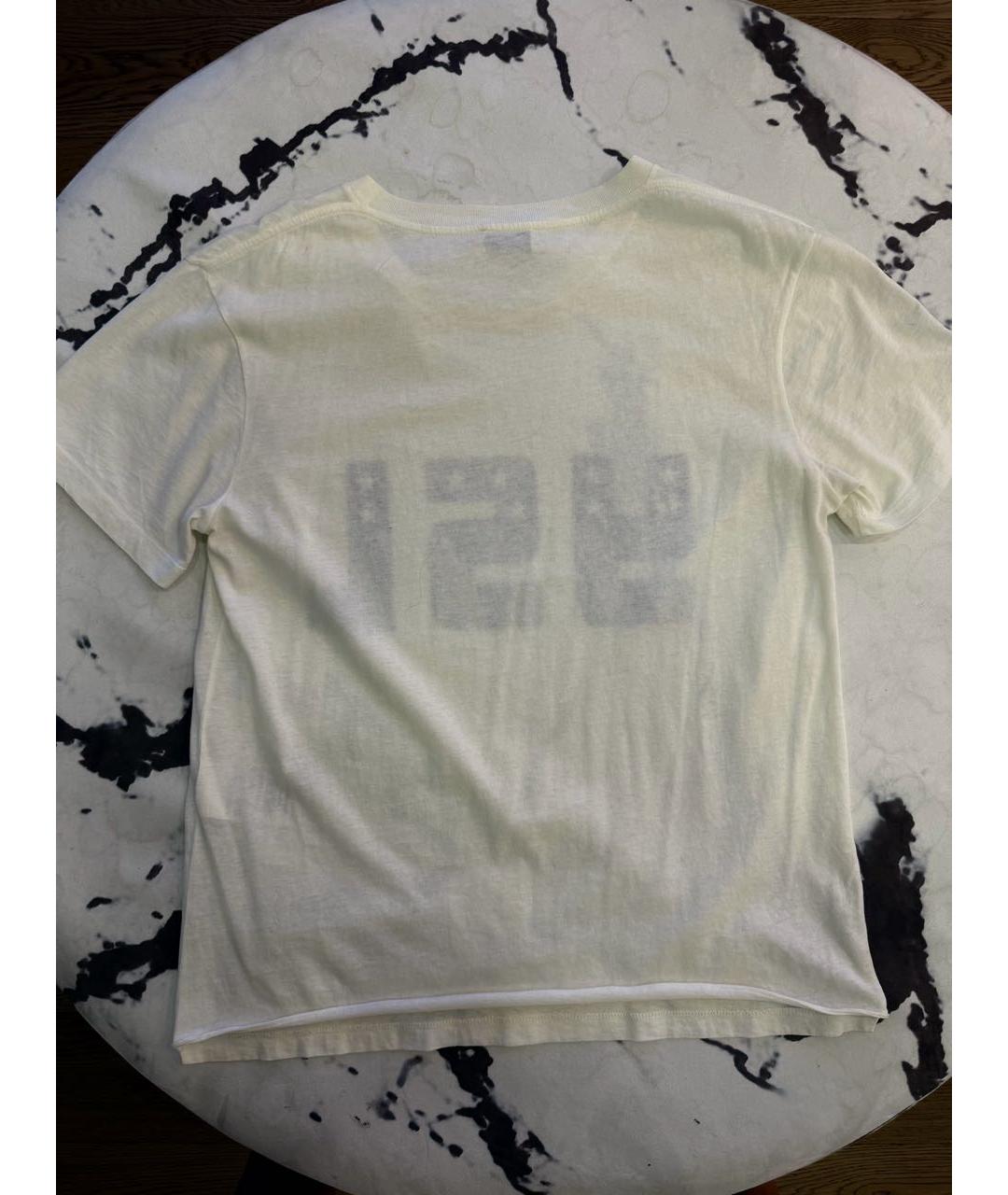 SAINT LAURENT Белая хлопковая футболка, фото 2