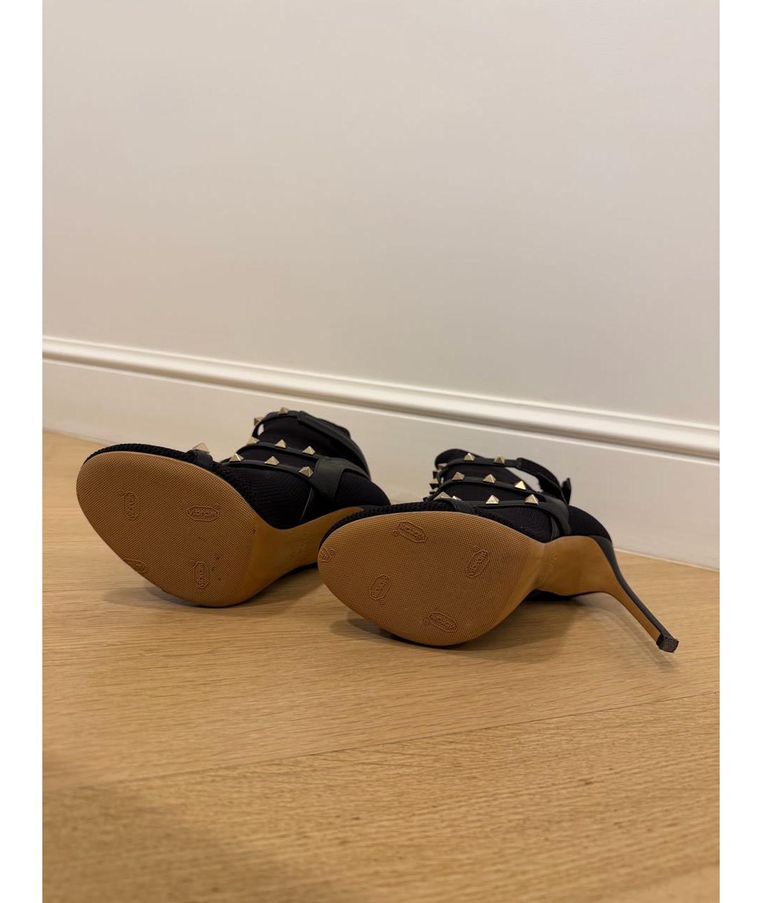 VALENTINO Черные текстильные ботильоны, фото 4