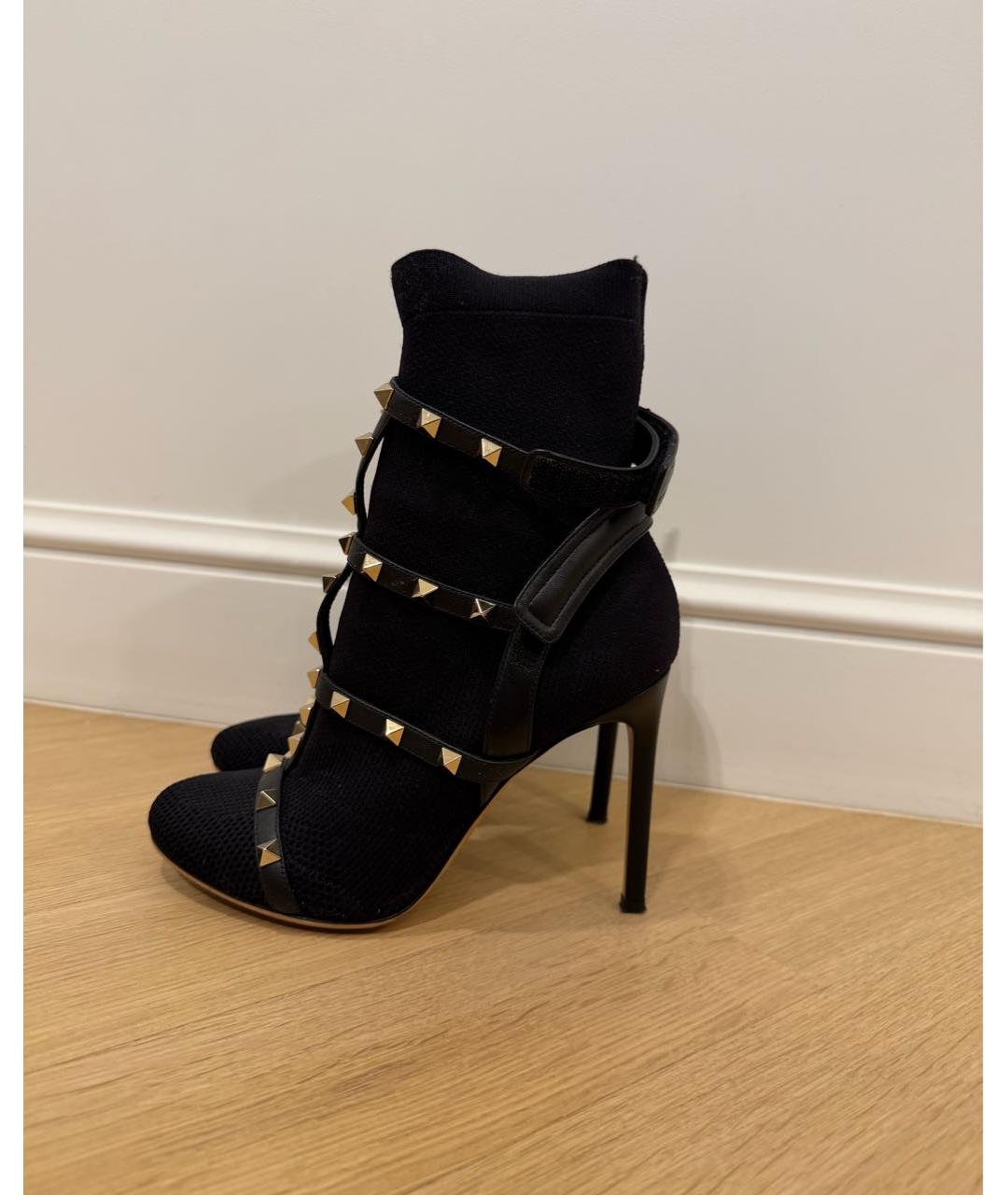 VALENTINO Черные текстильные ботильоны, фото 7