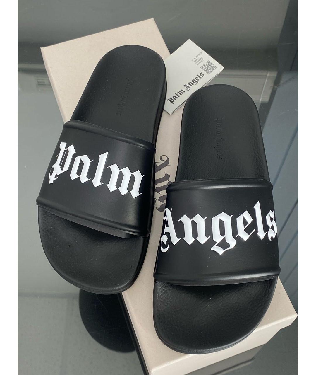 PALM ANGELS Черные шлепанцы, фото 8