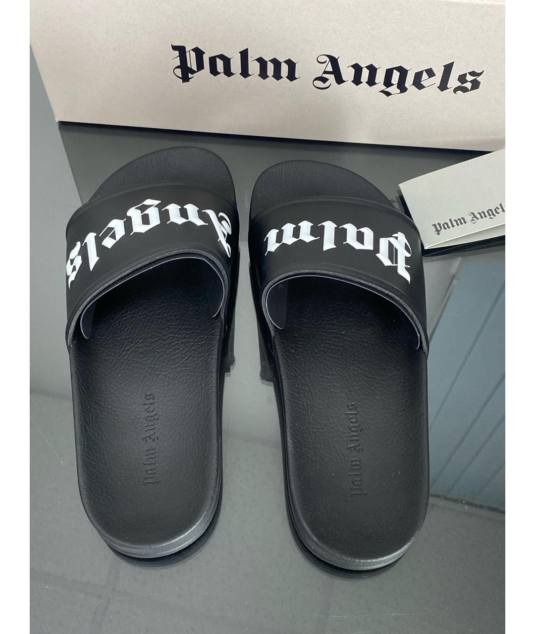 PALM ANGELS Черные шлепанцы, фото 3
