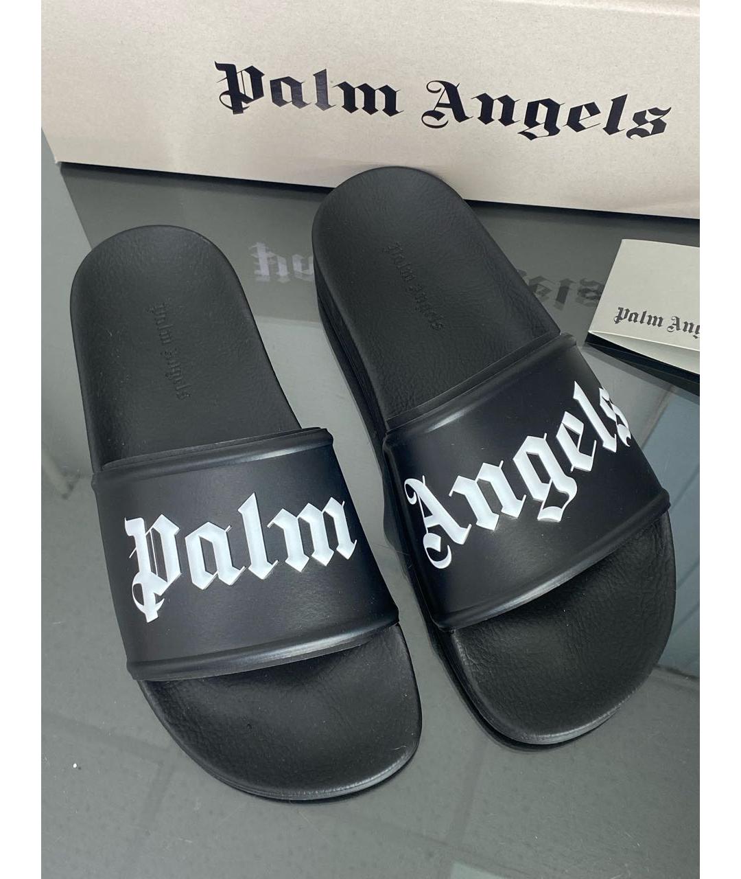 PALM ANGELS Черные шлепанцы, фото 2