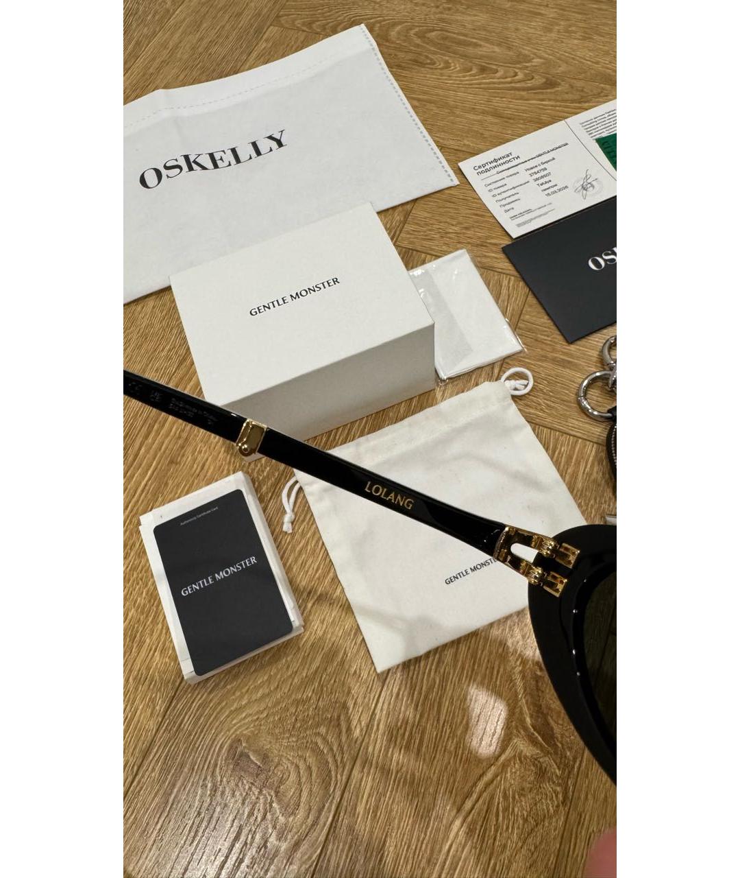 GENTLE MONSTER Черные пластиковые солнцезащитные очки, фото 6