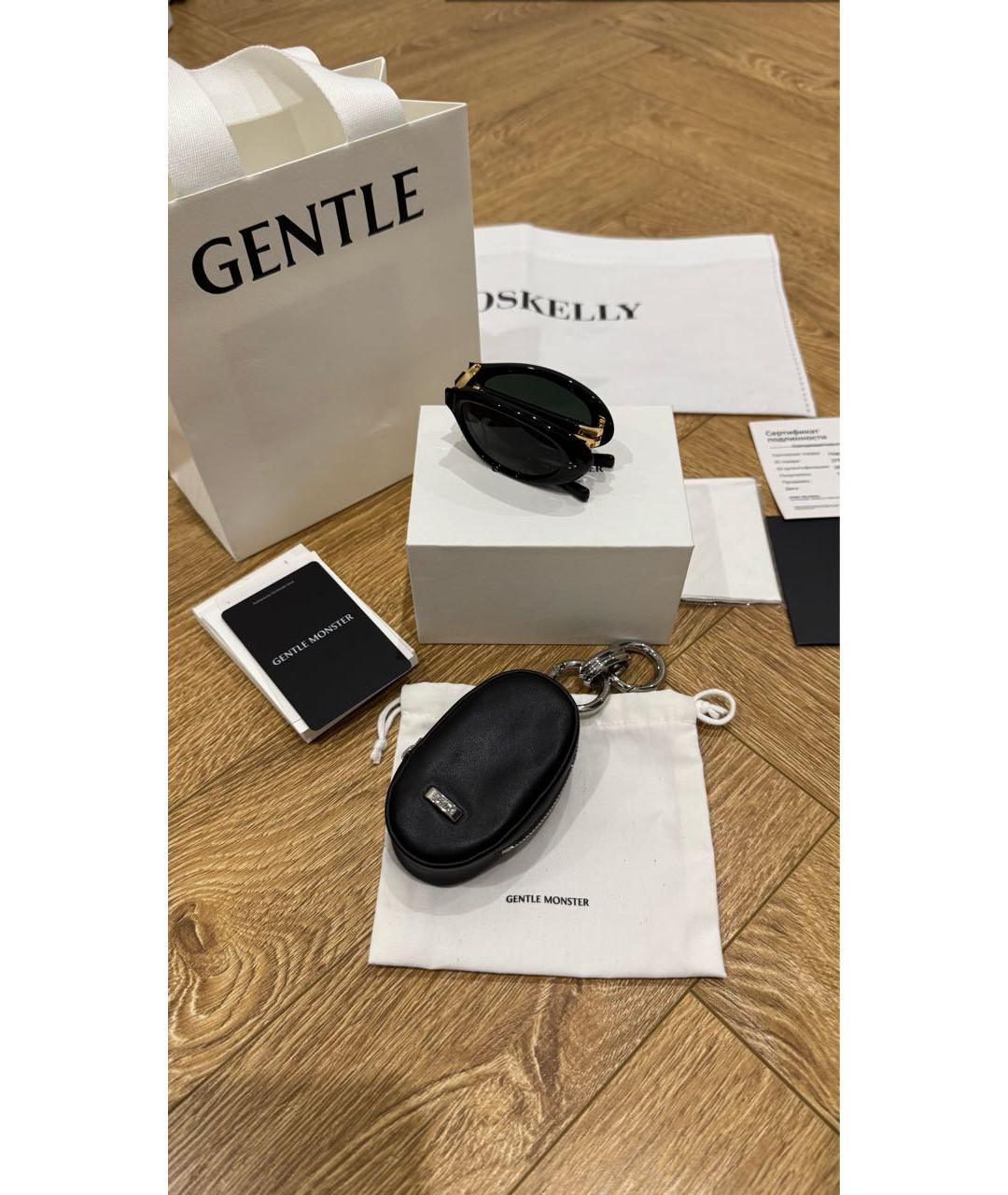 GENTLE MONSTER Черные пластиковые солнцезащитные очки, фото 4