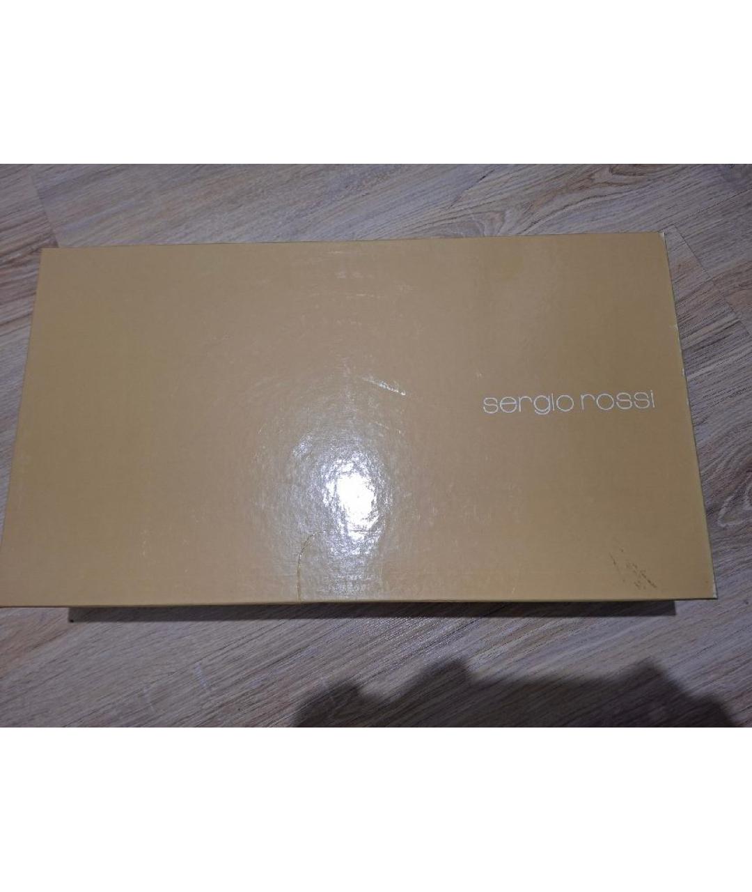 SERGIO ROSSI Фиолетовые замшевые сапоги, фото 8