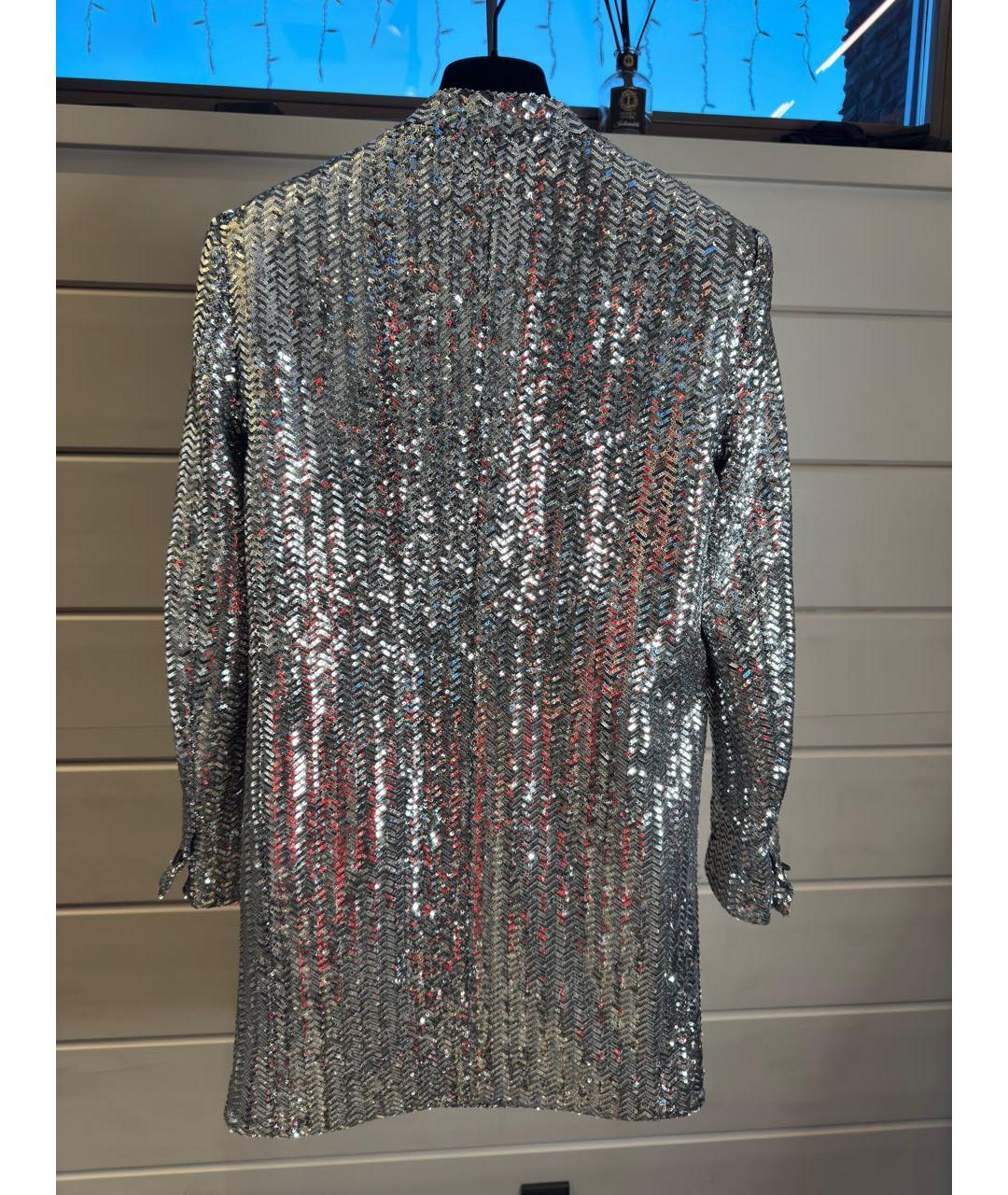 ANINE BING Серебряное коктейльное платье, фото 2