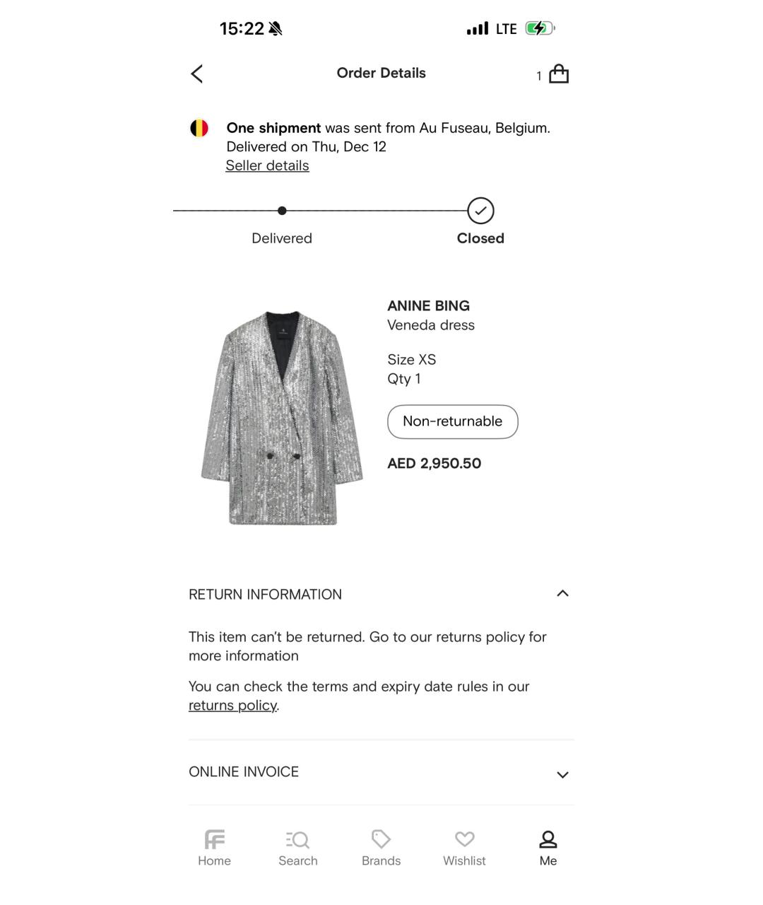 ANINE BING Серебряное коктейльное платье, фото 7