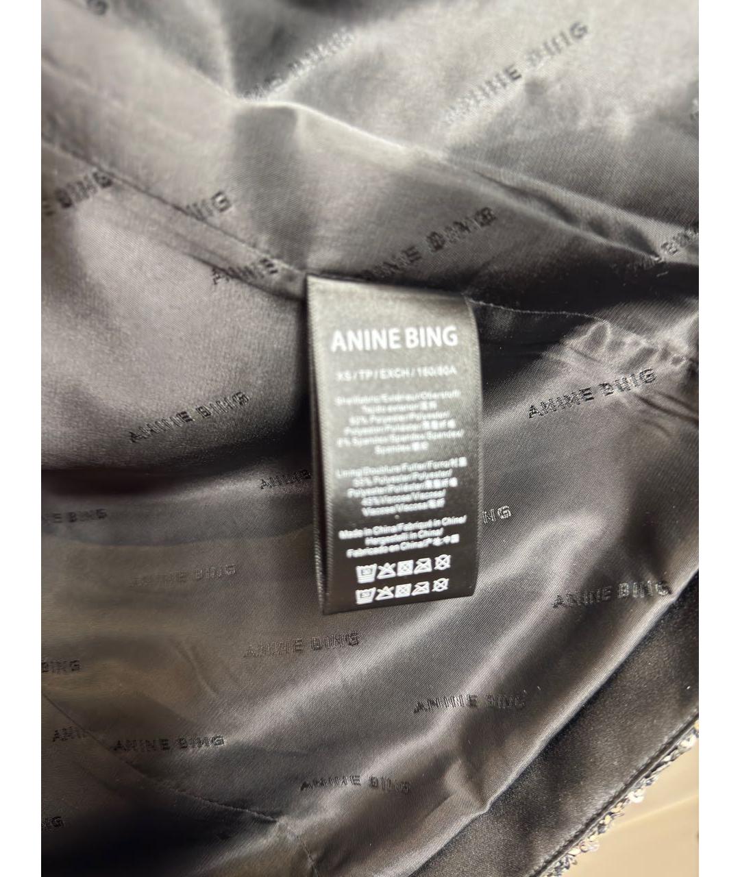 ANINE BING Серебряное коктейльное платье, фото 5