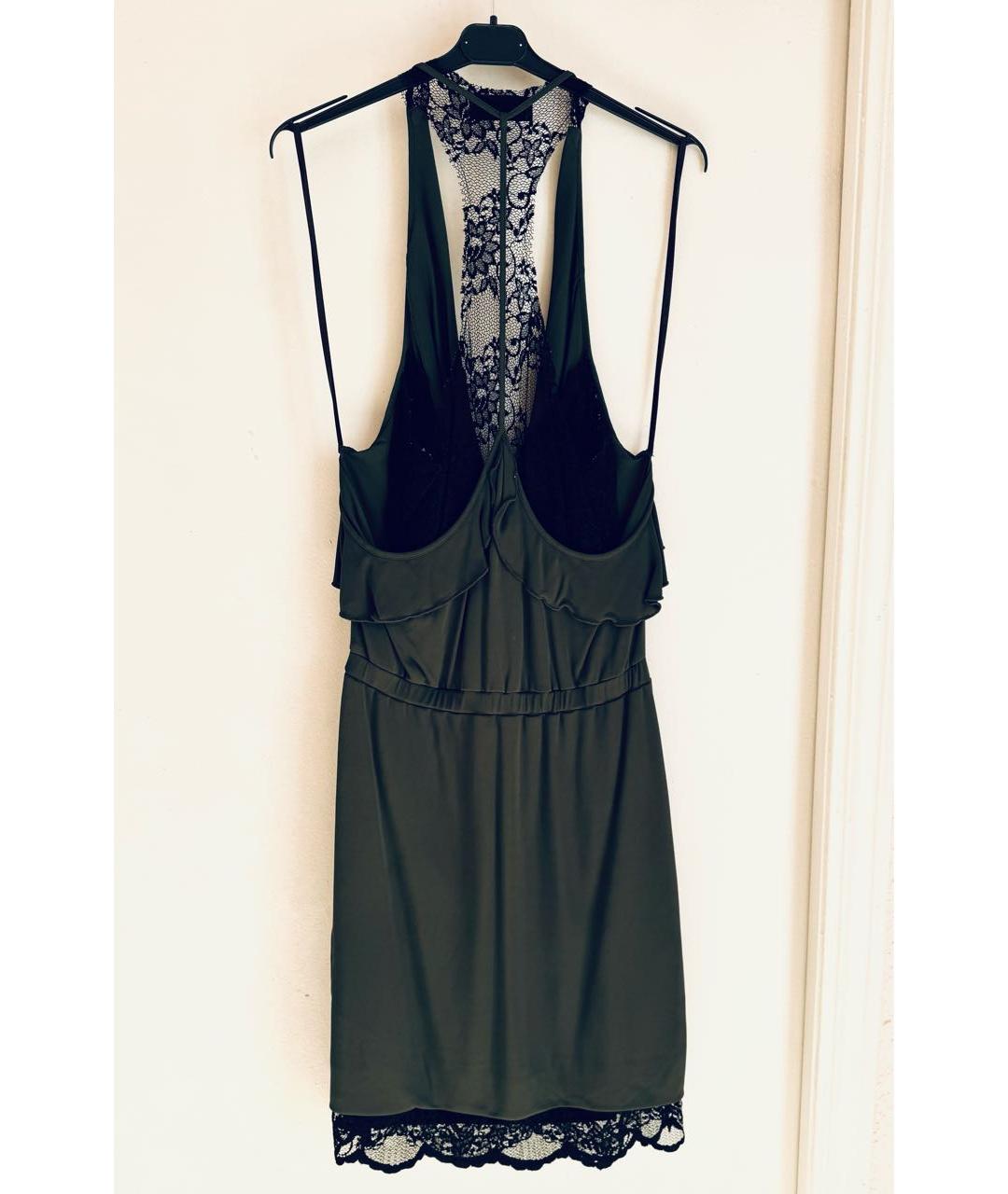 JO NO FUI Хаки вискозное коктейльное платье, фото 7