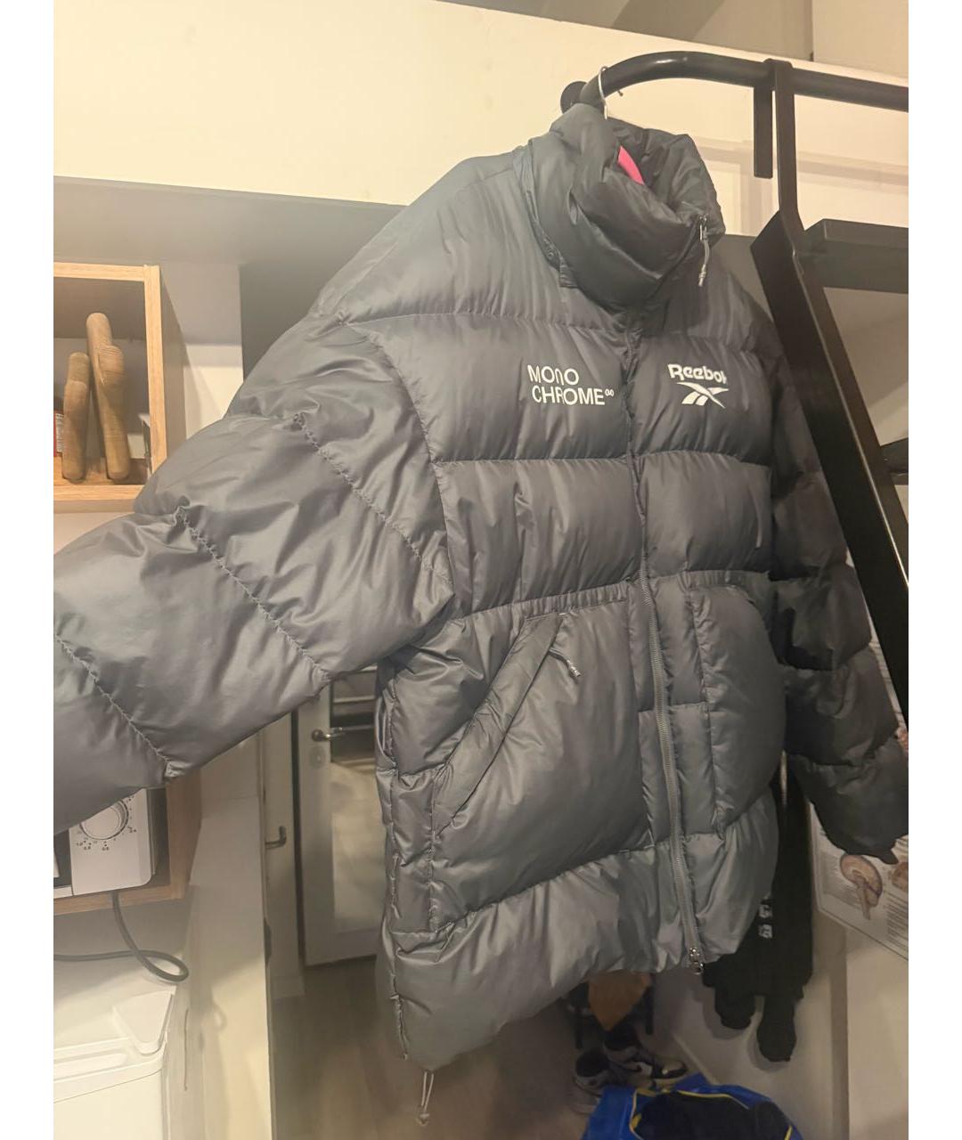 REEBOK Серый синтетический пуховик, фото 2