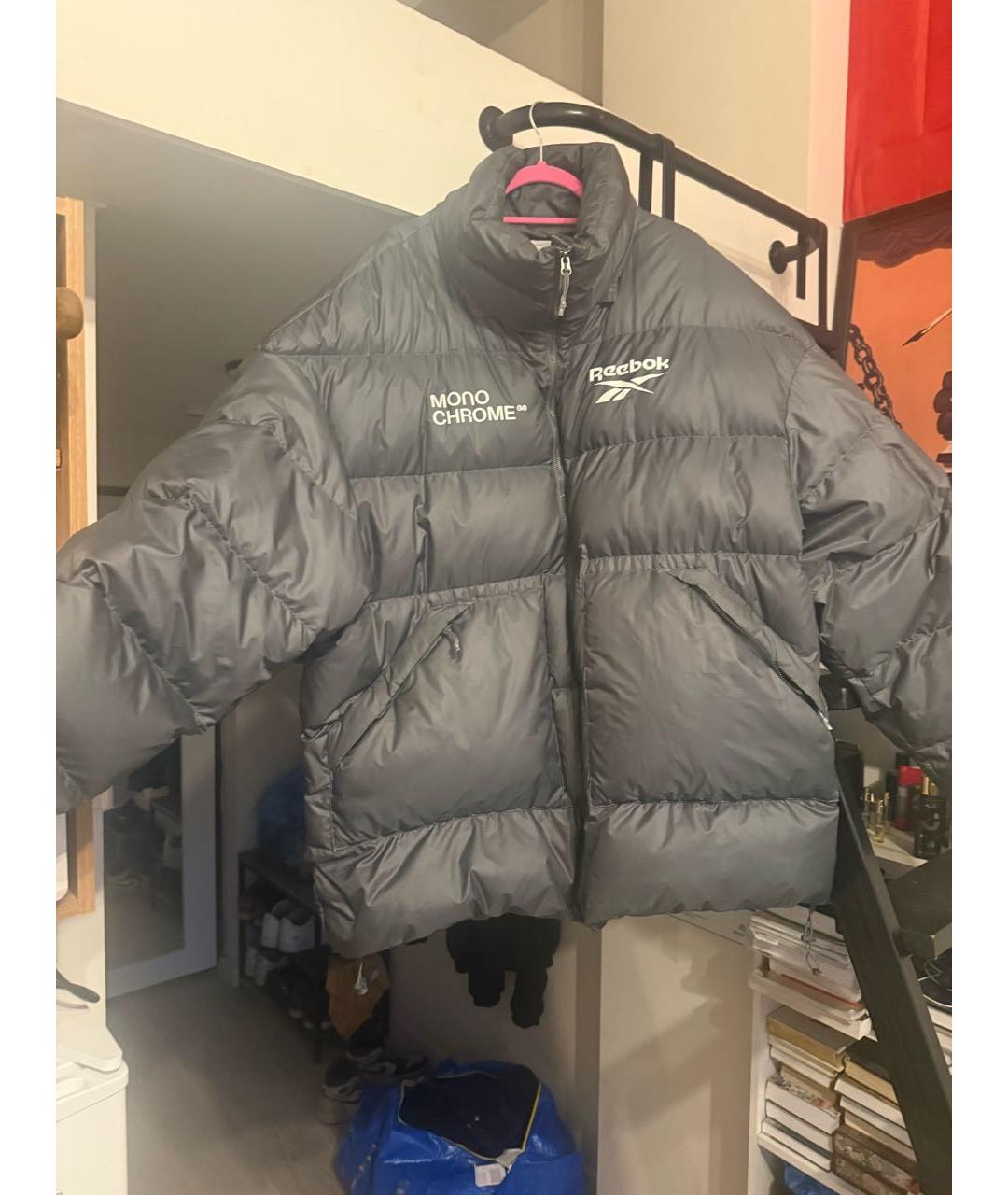 REEBOK Серый синтетический пуховик, фото 5