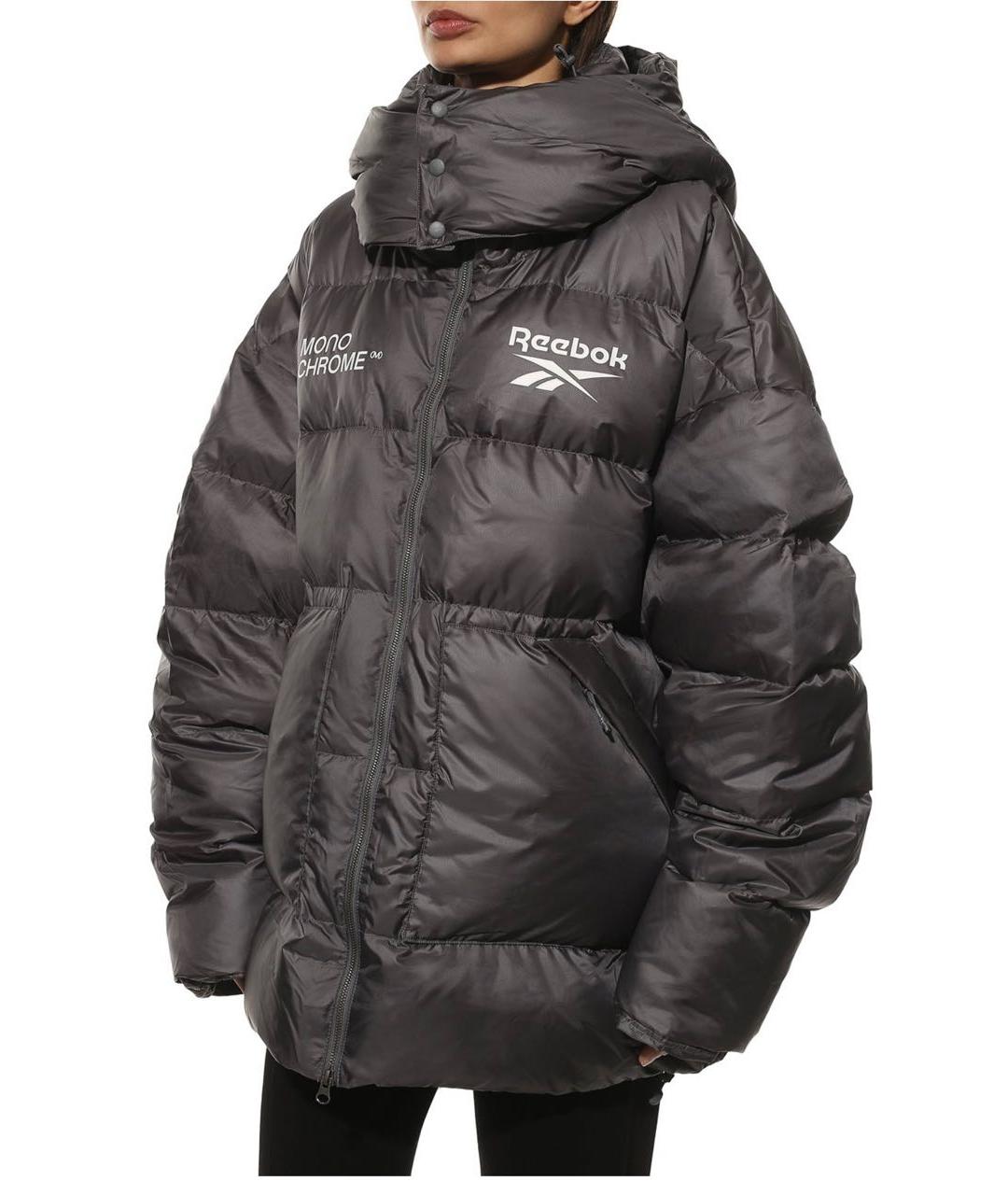 REEBOK Серый синтетический пуховик, фото 6
