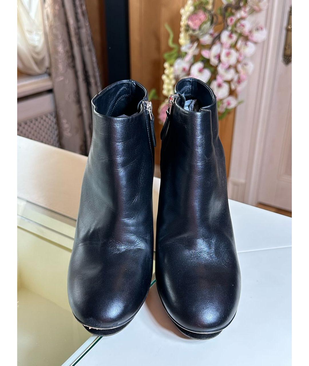 CHANEL Черные кожаные ботильоны, фото 4