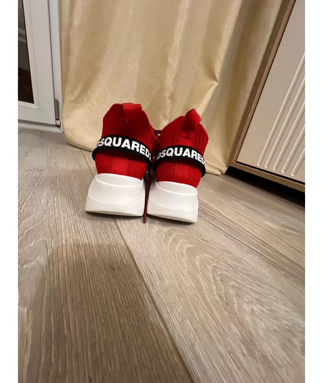 DSQUARED2 Красные кроссовки, фото 4