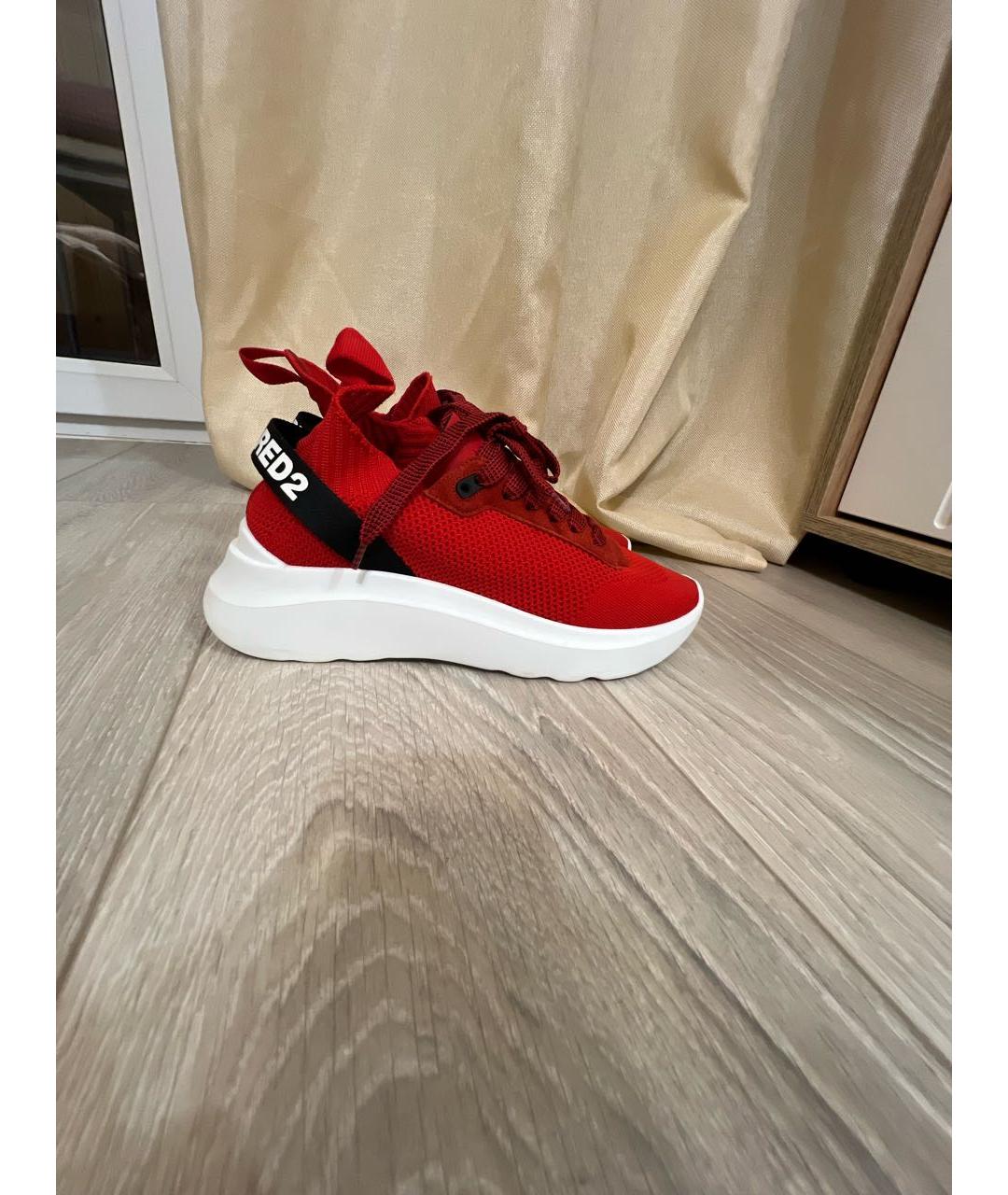 DSQUARED2 Красные кроссовки, фото 9