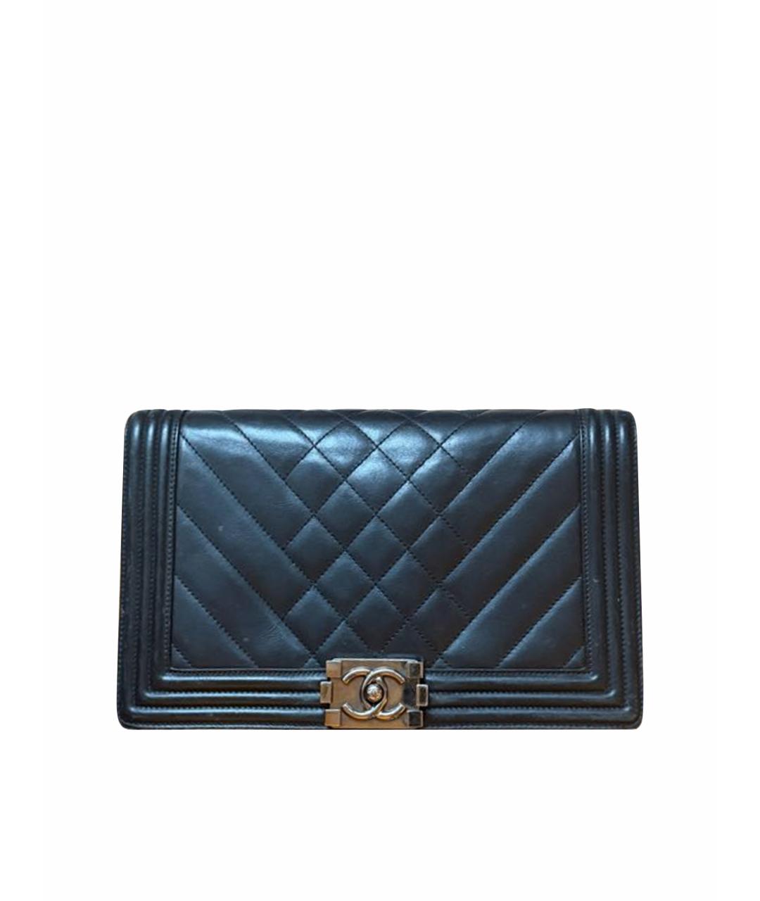 CHANEL Черная кожаная сумка через плечо, фото 1