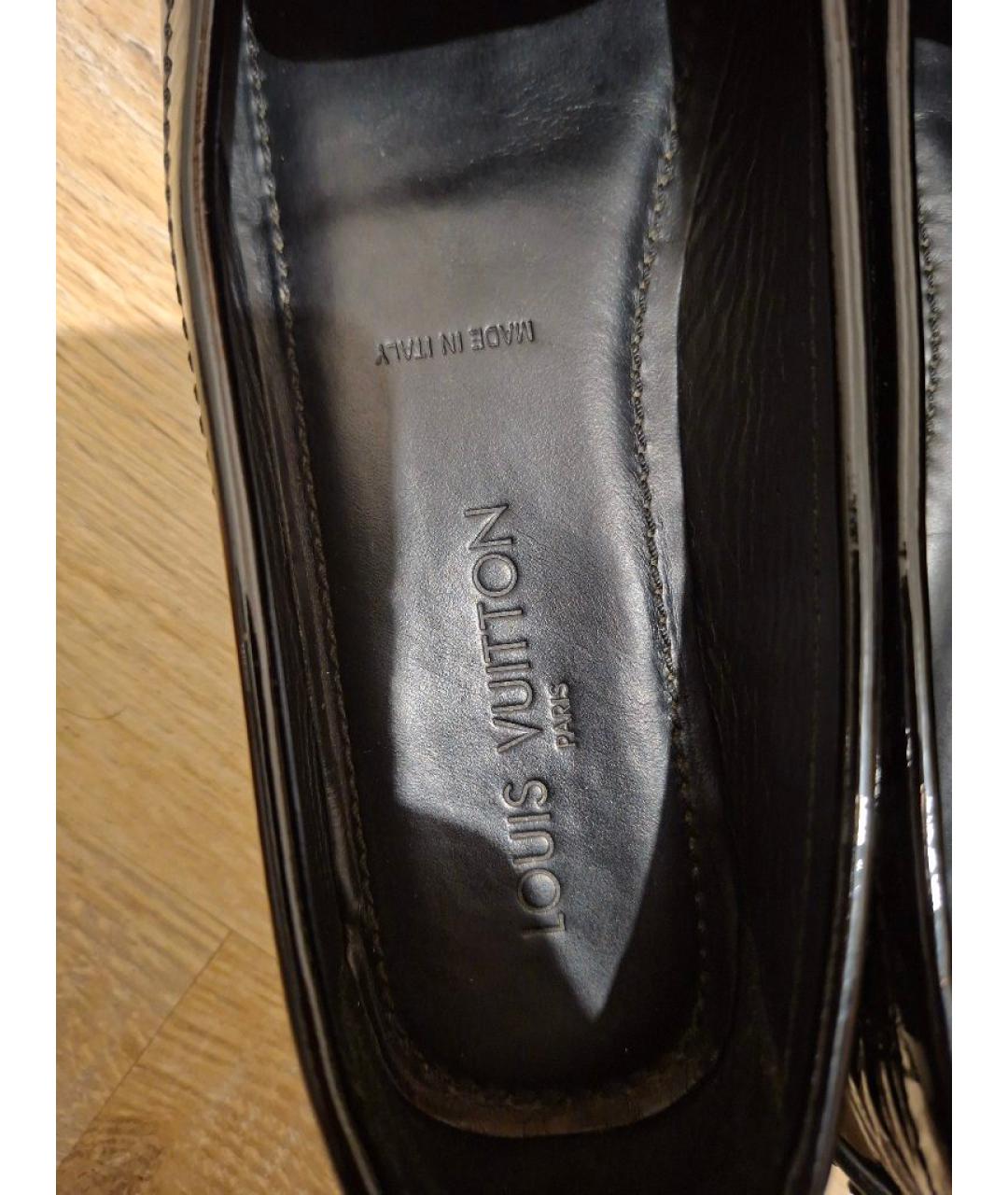 LOUIS VUITTON Черные мокасины из лакированной кожи, фото 6