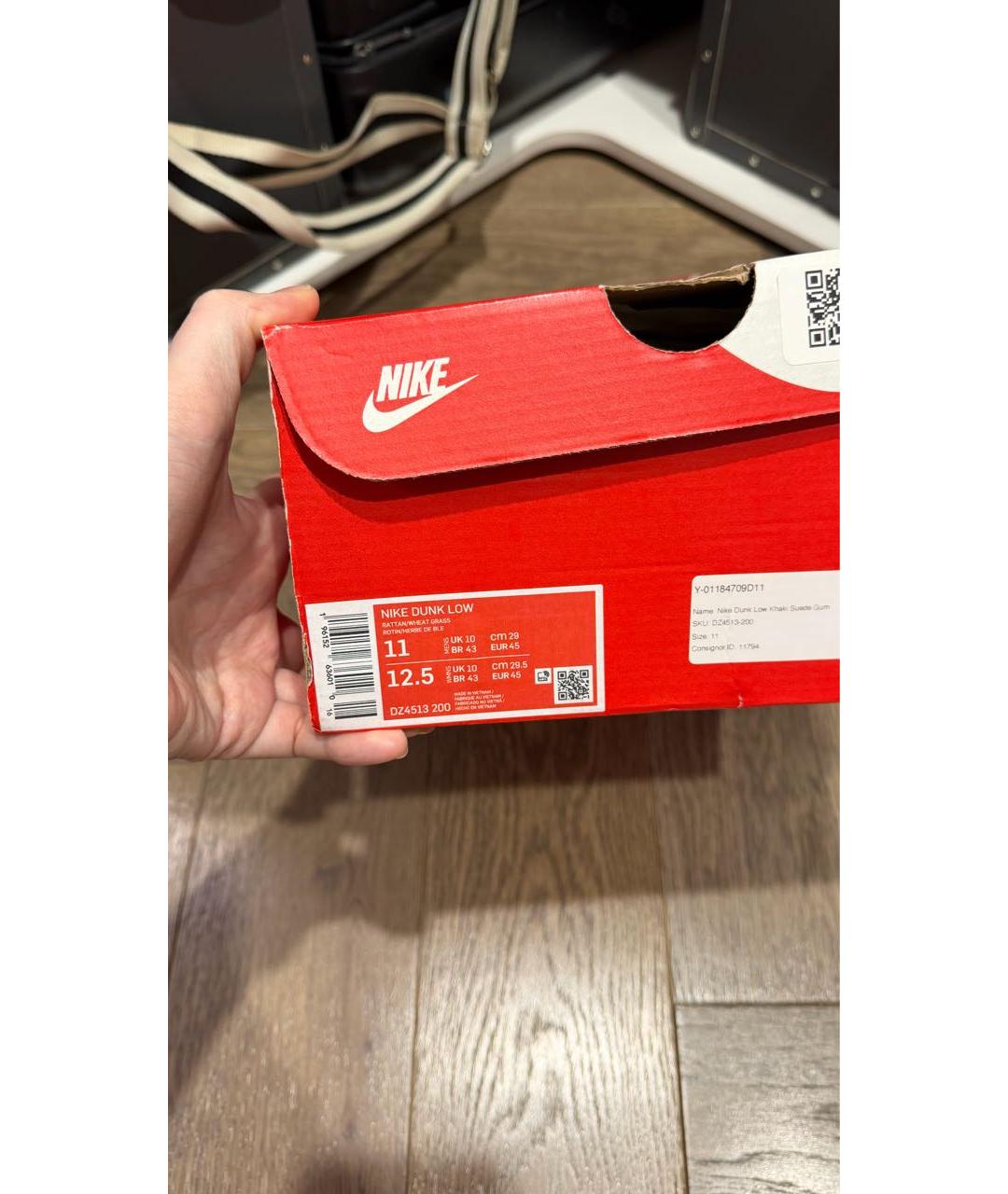 NIKE Бежевые замшевые низкие кроссовки / кеды, фото 6