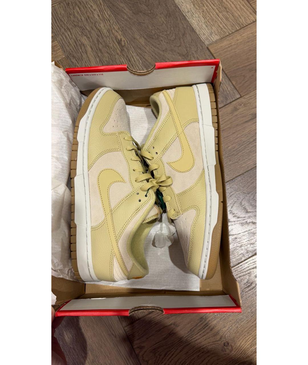 NIKE Бежевые замшевые низкие кроссовки / кеды, фото 5