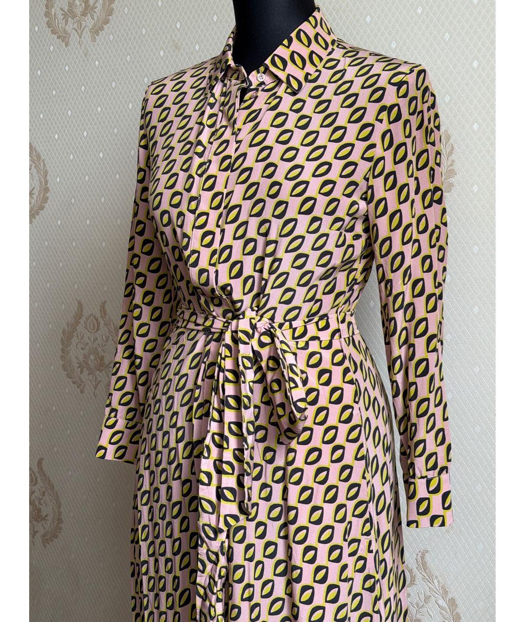 WEEKEND MAX MARA Мульти шелковое повседневное платье, фото 3