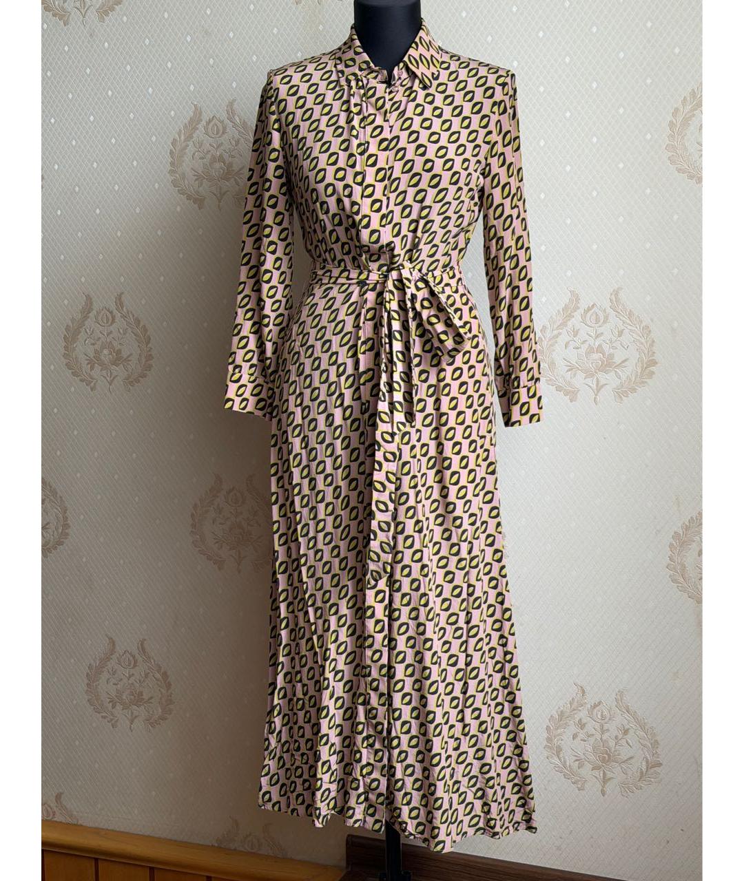 WEEKEND MAX MARA Мульти шелковое повседневное платье, фото 5