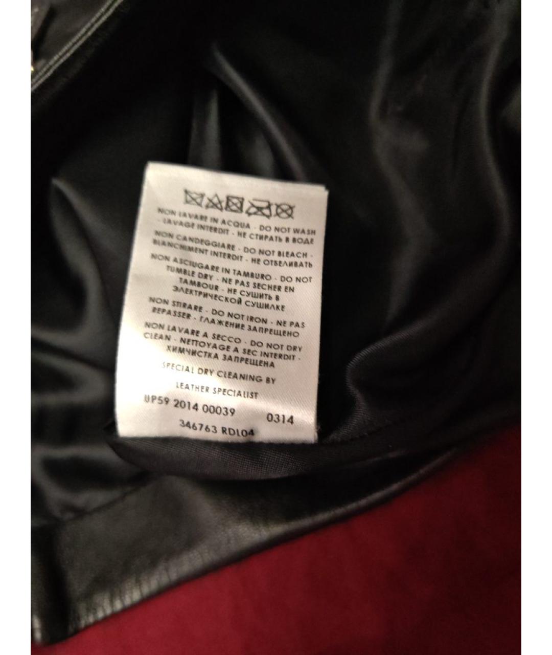 ALEXANDER MCQUEEN Черная кожаная юбка мини, фото 6