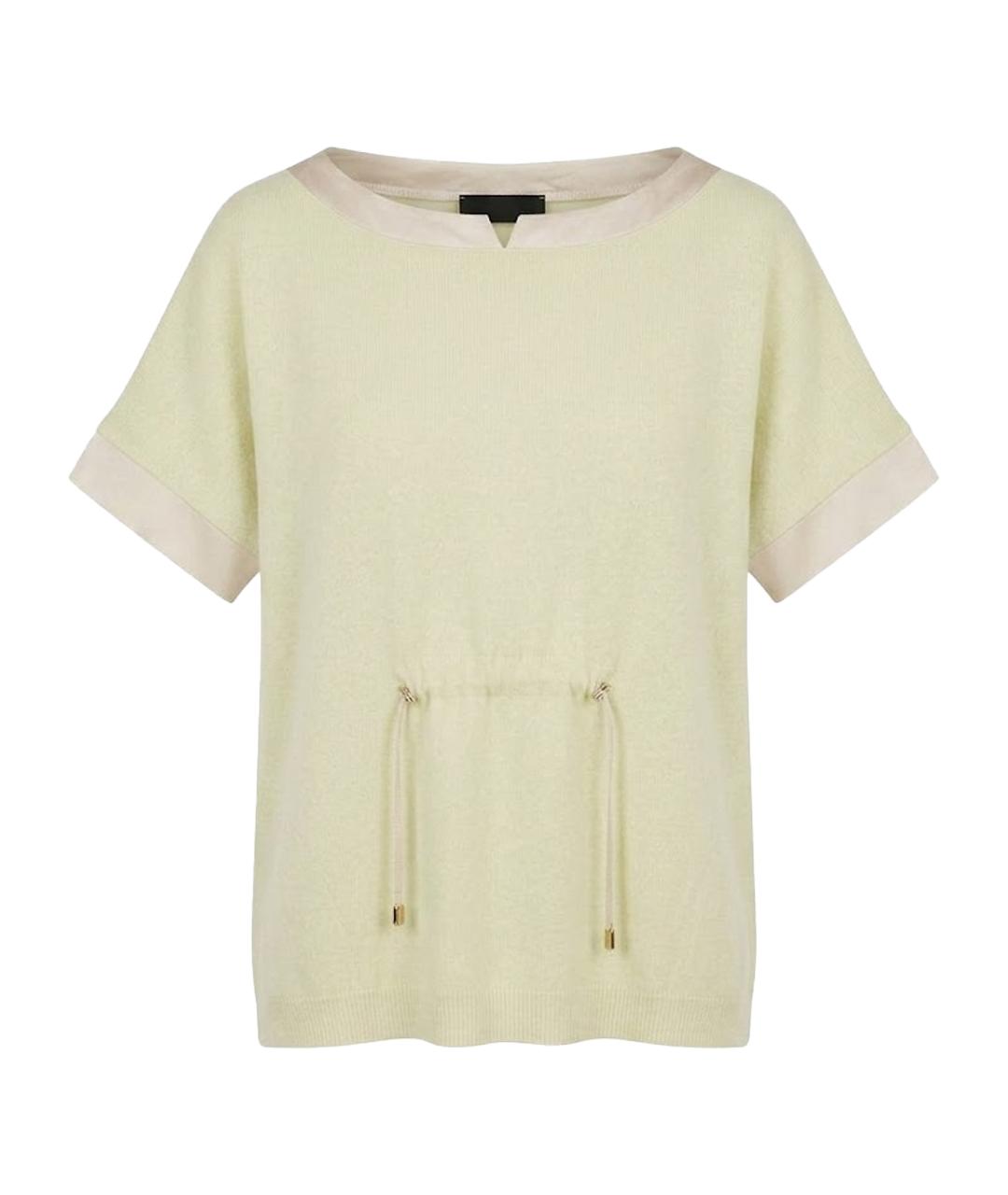 FABIANA FILIPPI Бежевая кашемировая футболка, фото 1