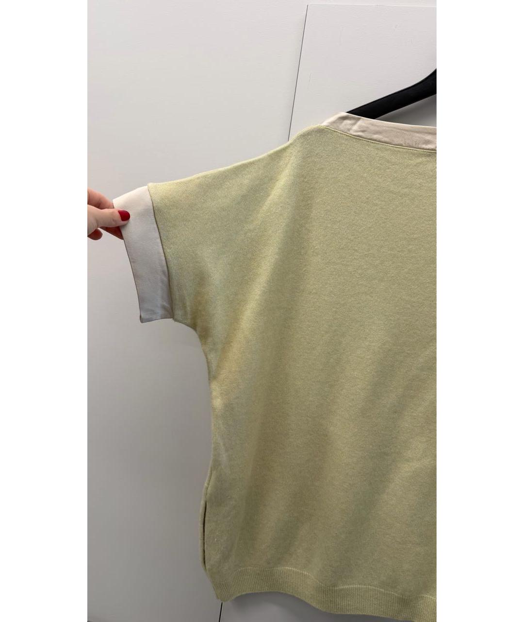 FABIANA FILIPPI Бежевая кашемировая футболка, фото 7