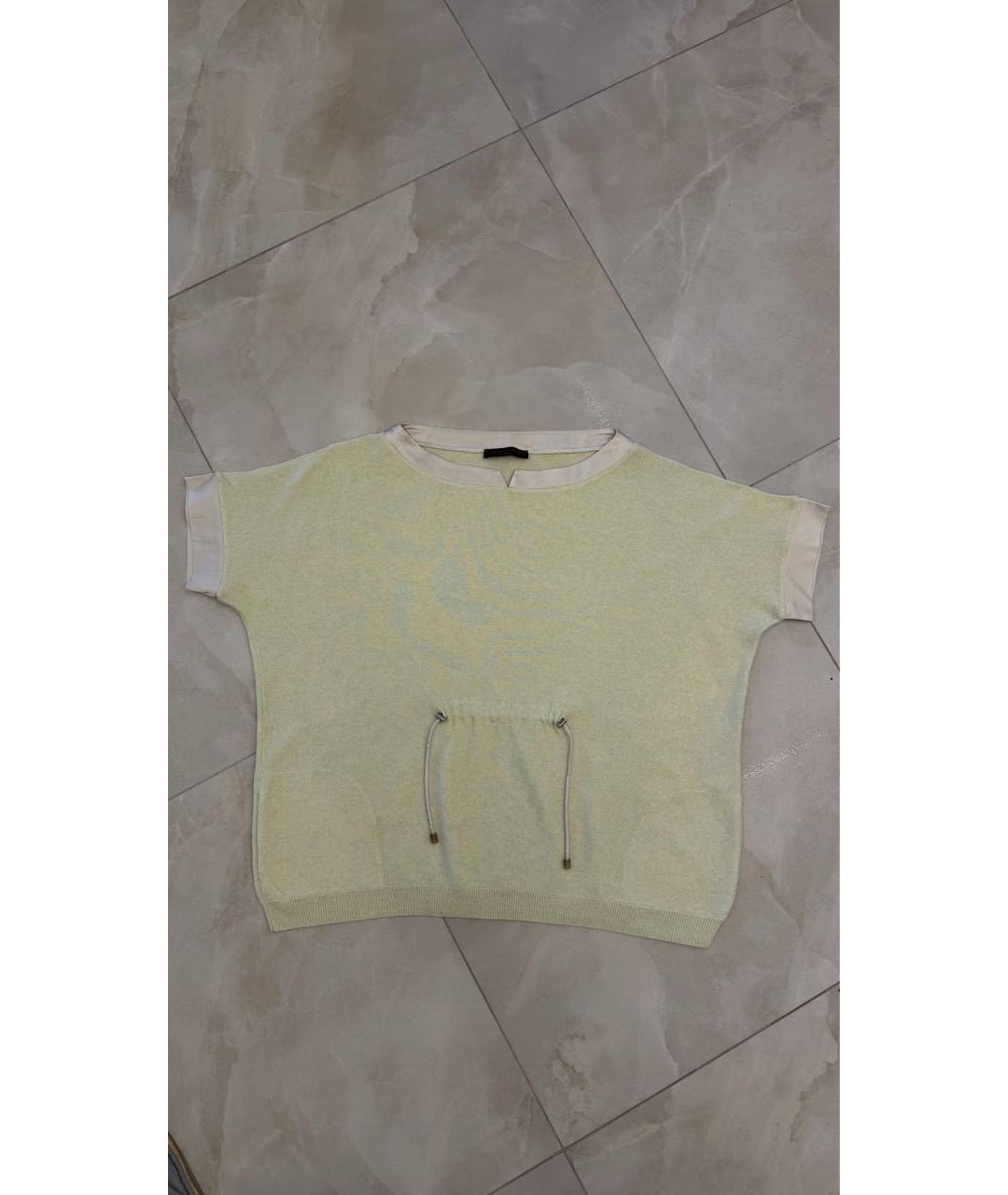 FABIANA FILIPPI Бежевая кашемировая футболка, фото 8