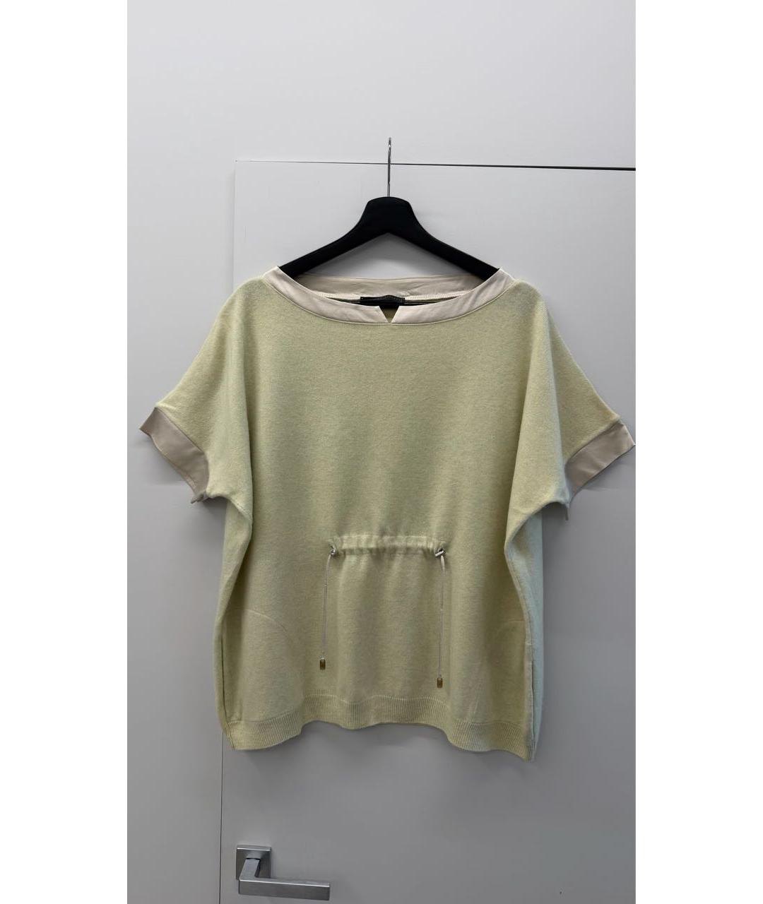 FABIANA FILIPPI Бежевая кашемировая футболка, фото 9