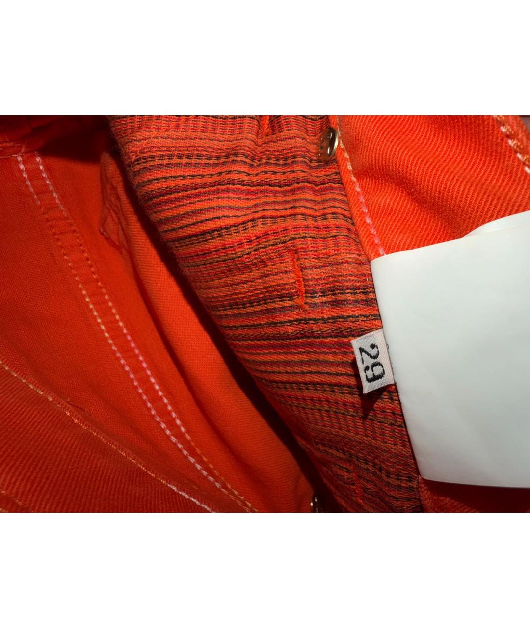 MISSONI Оранжевое хлопко-эластановые джинсы слим, фото 5