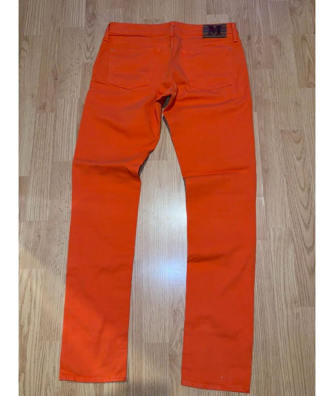 MISSONI Оранжевое хлопко-эластановые джинсы слим, фото 2