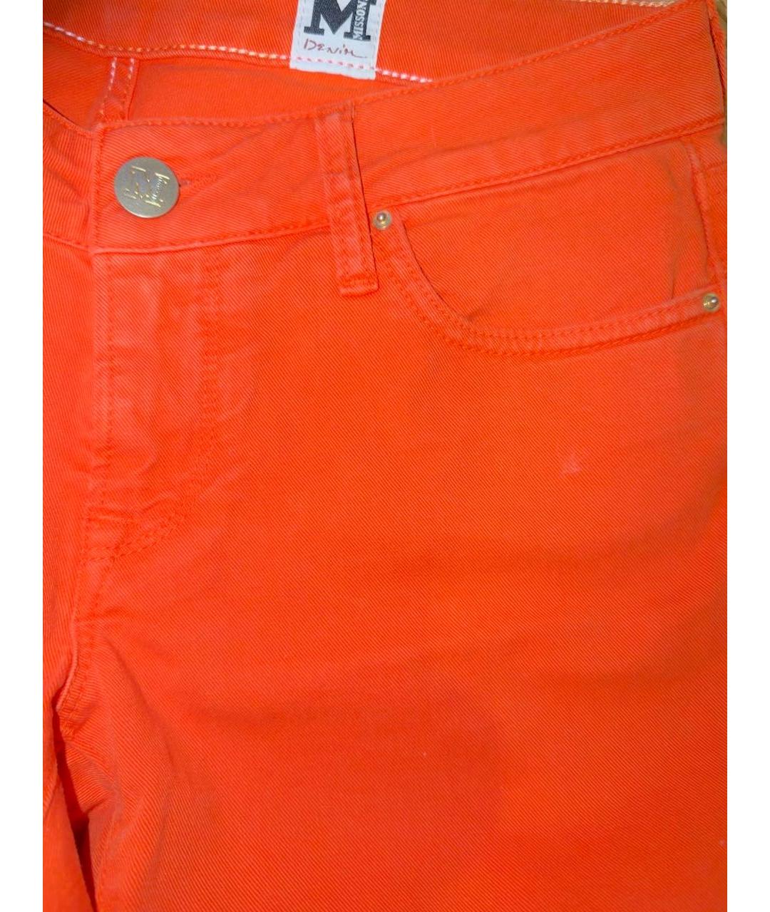 MISSONI Оранжевое хлопко-эластановые джинсы слим, фото 3