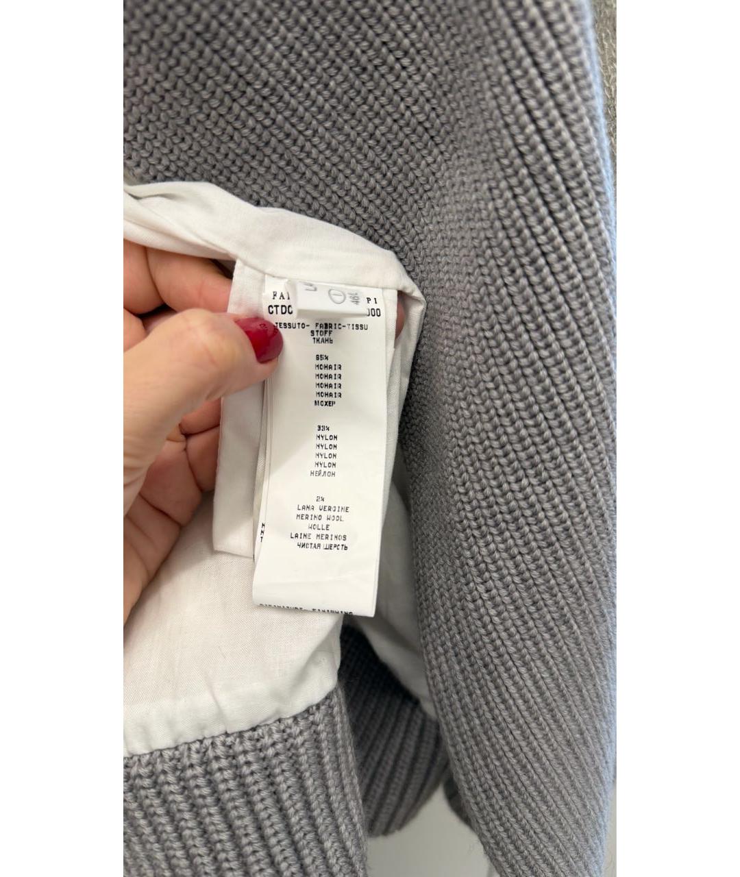 FABIANA FILIPPI Серая шерстяная куртка, фото 7