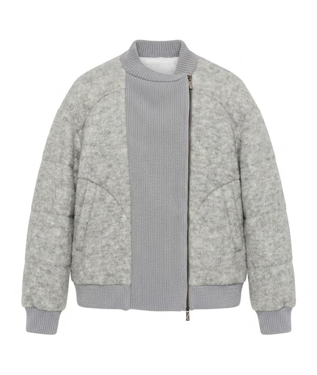 FABIANA FILIPPI Серая шерстяная куртка, фото 1