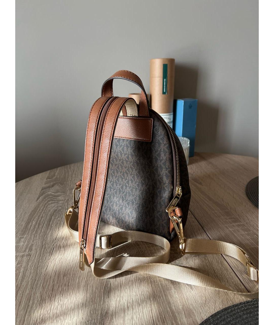 MICHAEL KORS Коричневый кожаный рюкзак, фото 3