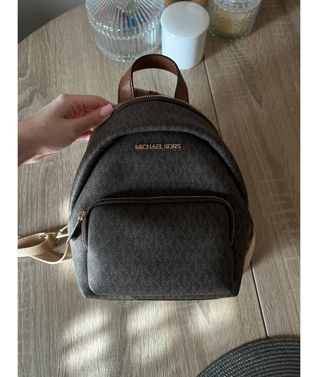 MICHAEL KORS Коричневый кожаный рюкзак, фото 5