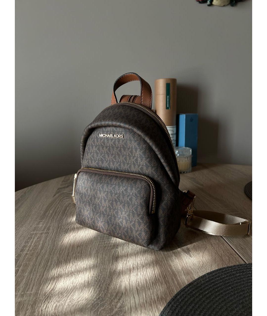 MICHAEL KORS Коричневый кожаный рюкзак, фото 2