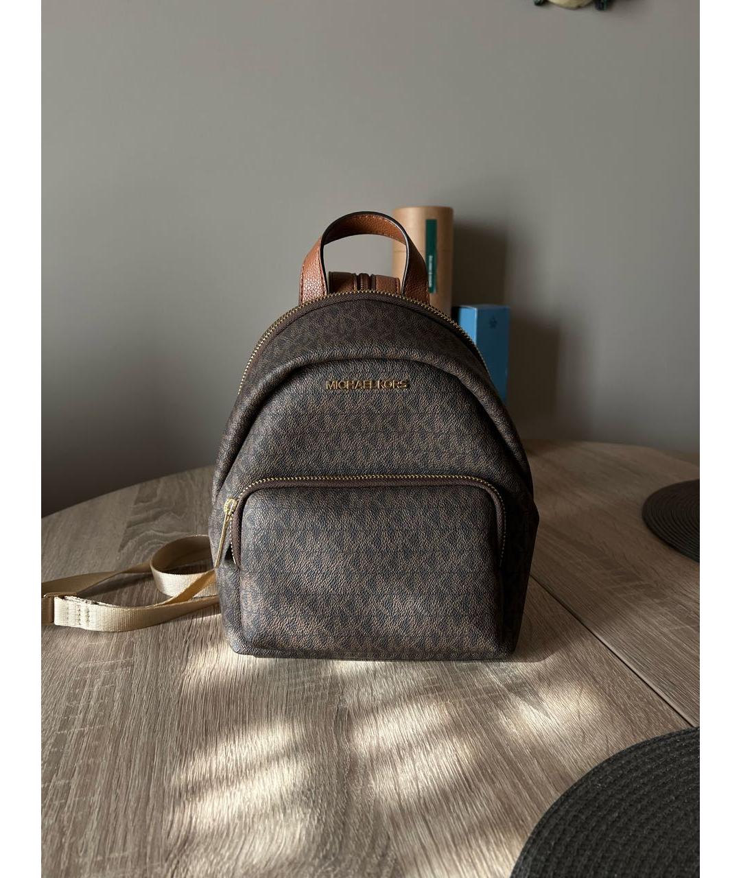 MICHAEL KORS Коричневый кожаный рюкзак, фото 4