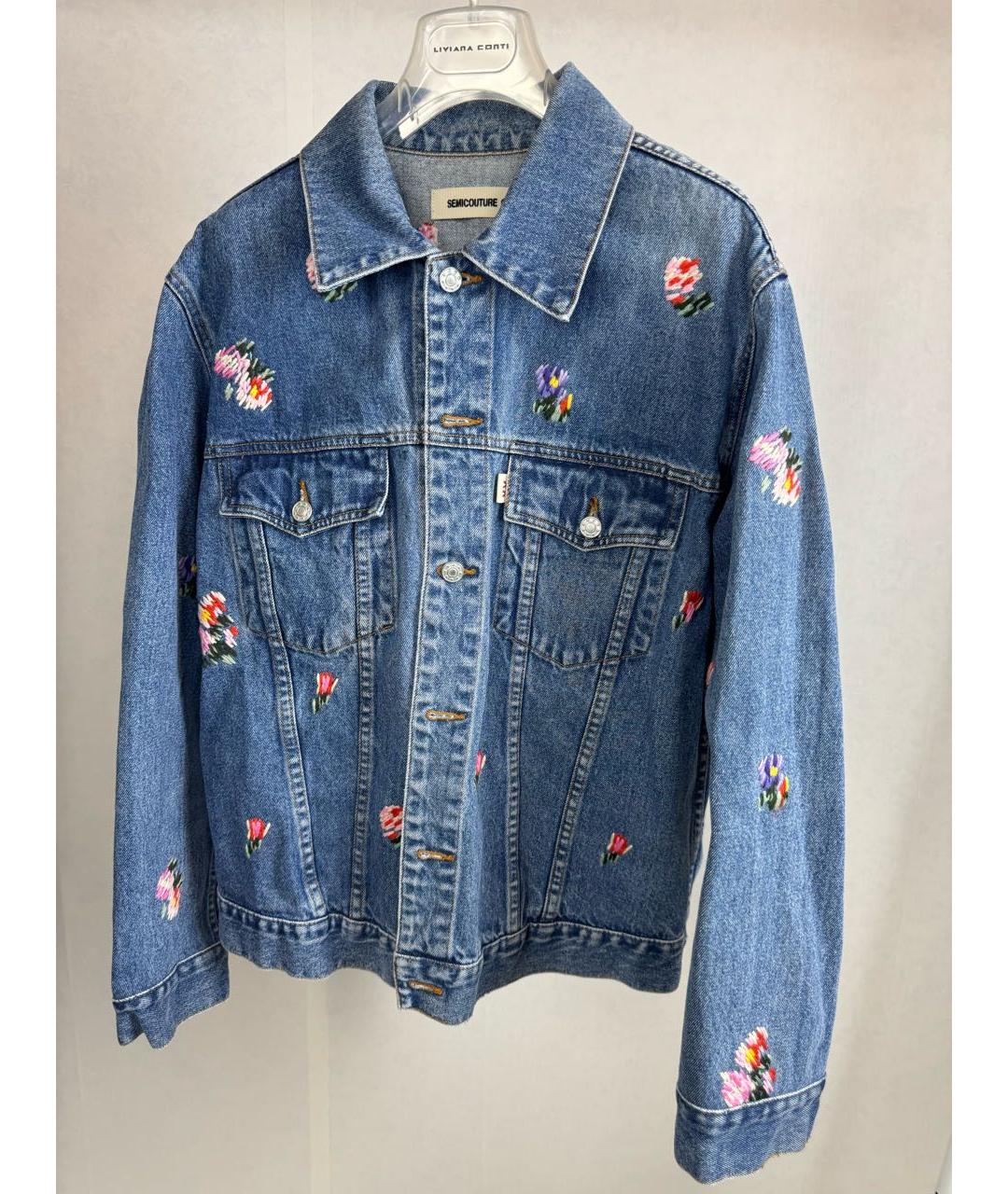 SEMICOUTURE Синяя хлопковая куртка, фото 9