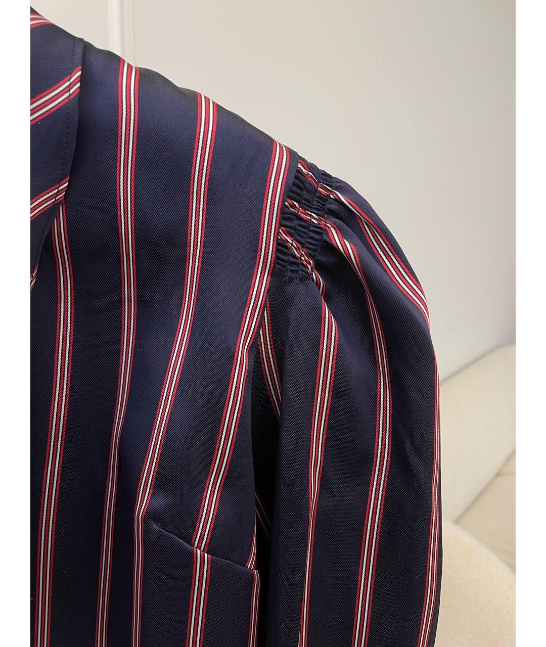 SANDRO Синяя атласная блузы, фото 6