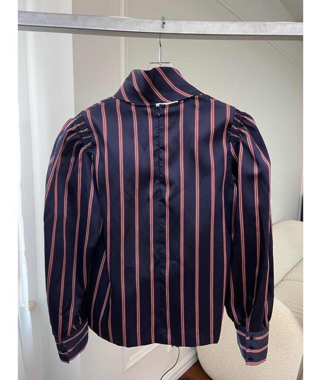 SANDRO Синяя атласная блузы, фото 3