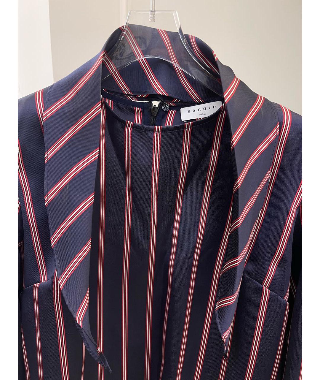 SANDRO Синяя атласная блузы, фото 4