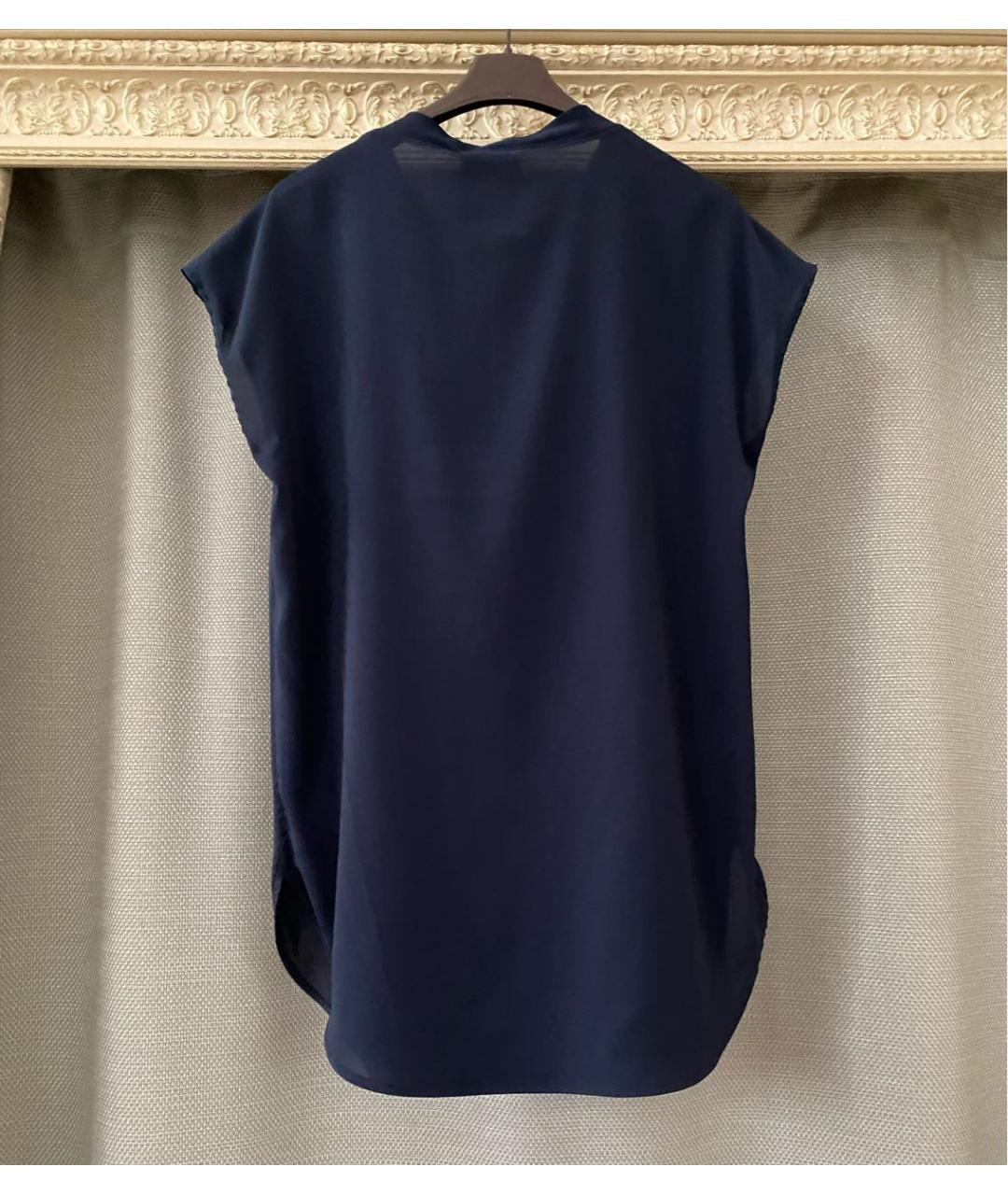 LES COPAINS Темно-синяя хлопковая футболка, фото 7