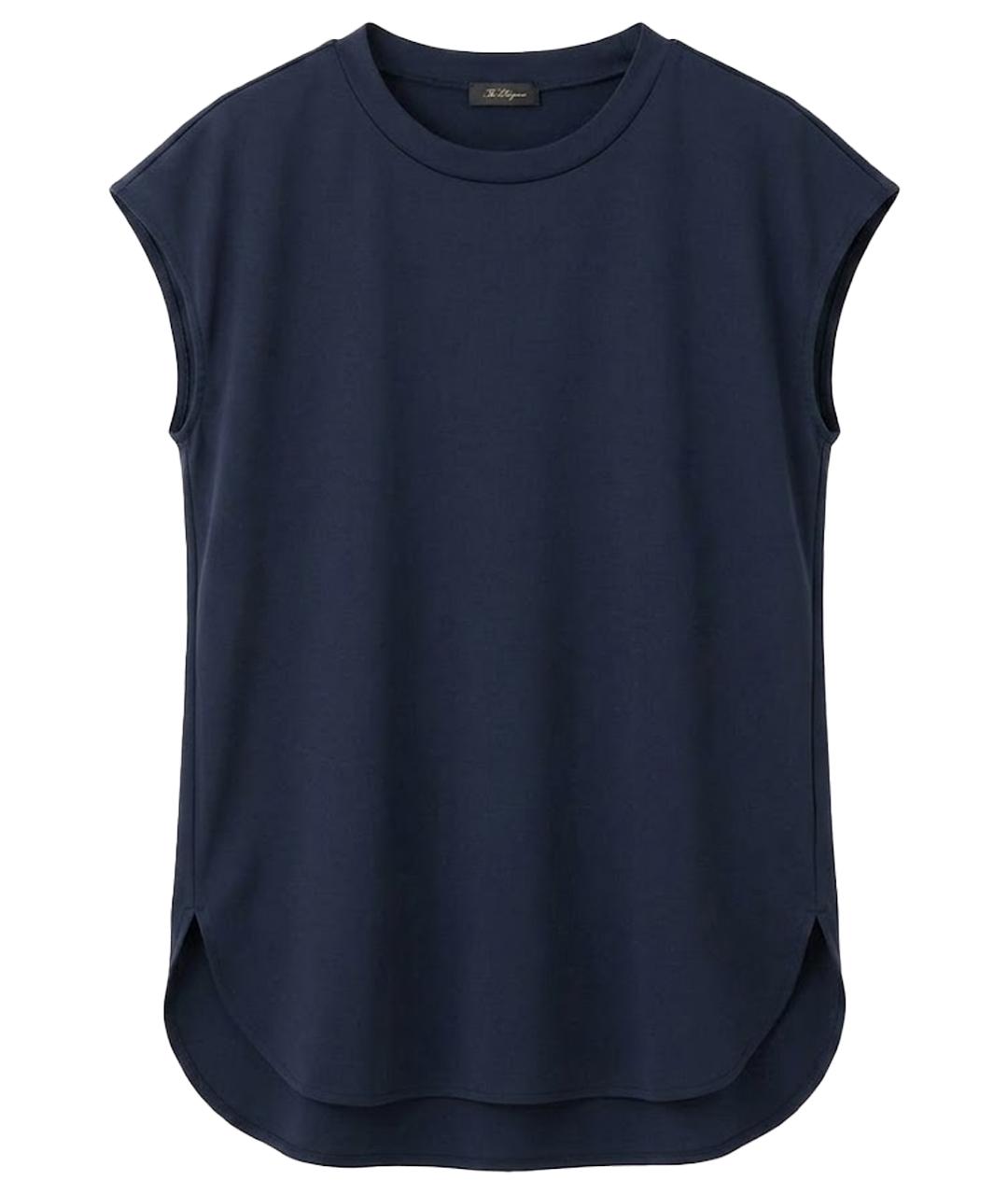 LES COPAINS Темно-синяя хлопковая футболка, фото 1