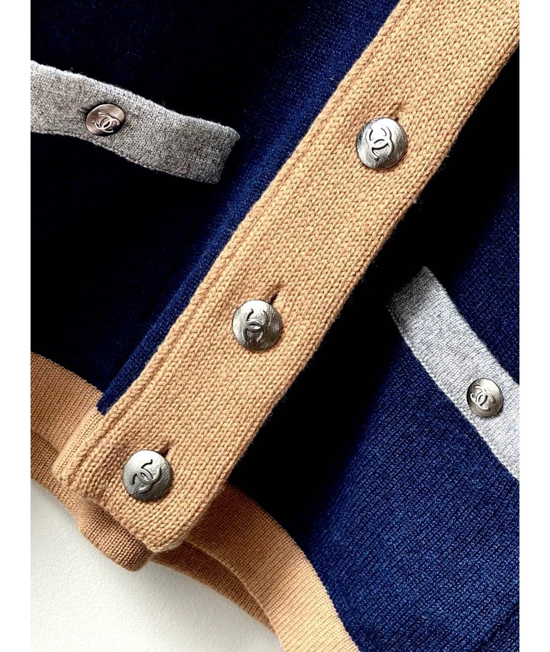 CHANEL Темно-синий кашемировый кардиган, фото 7