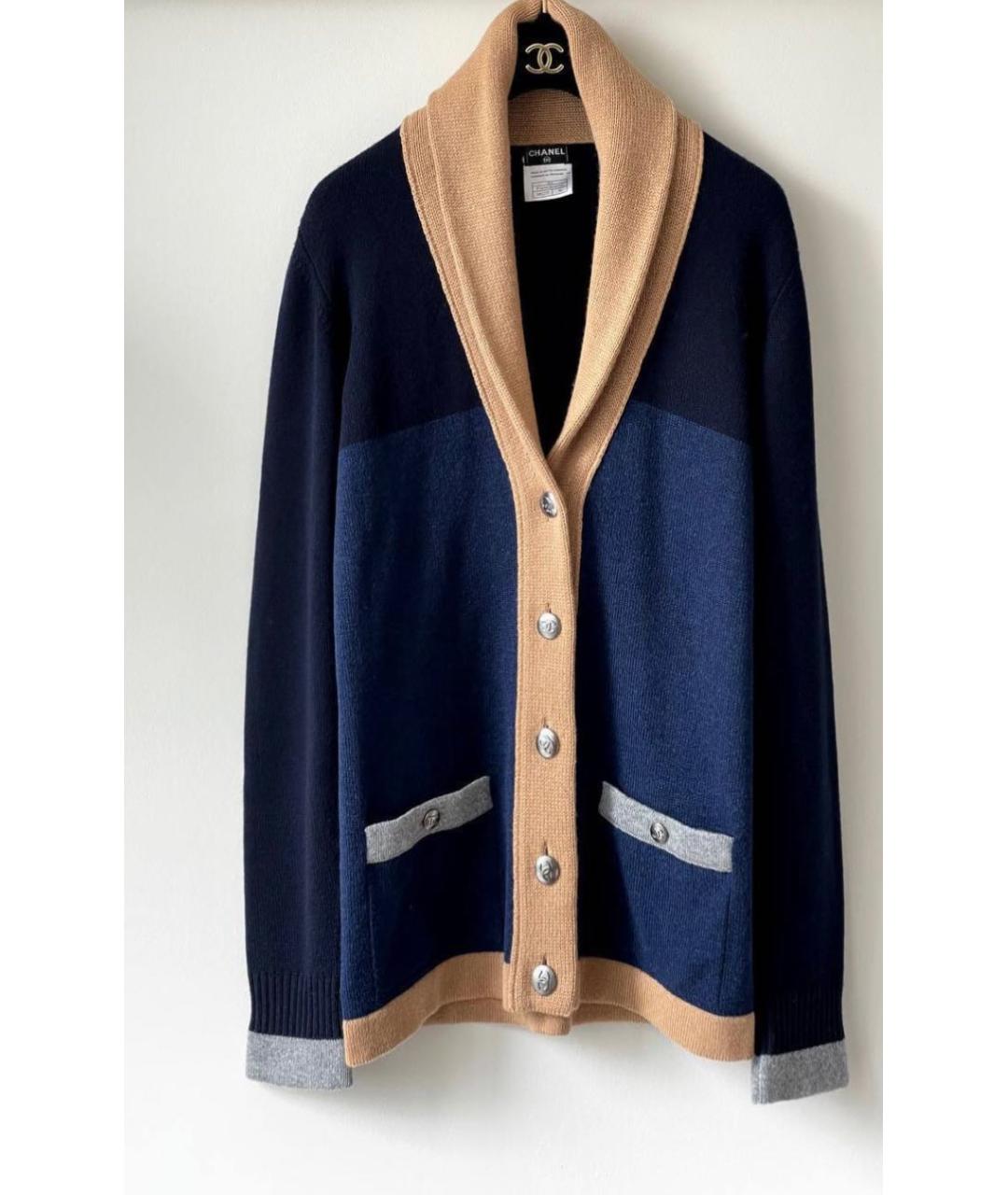 CHANEL Темно-синий кашемировый кардиган, фото 4