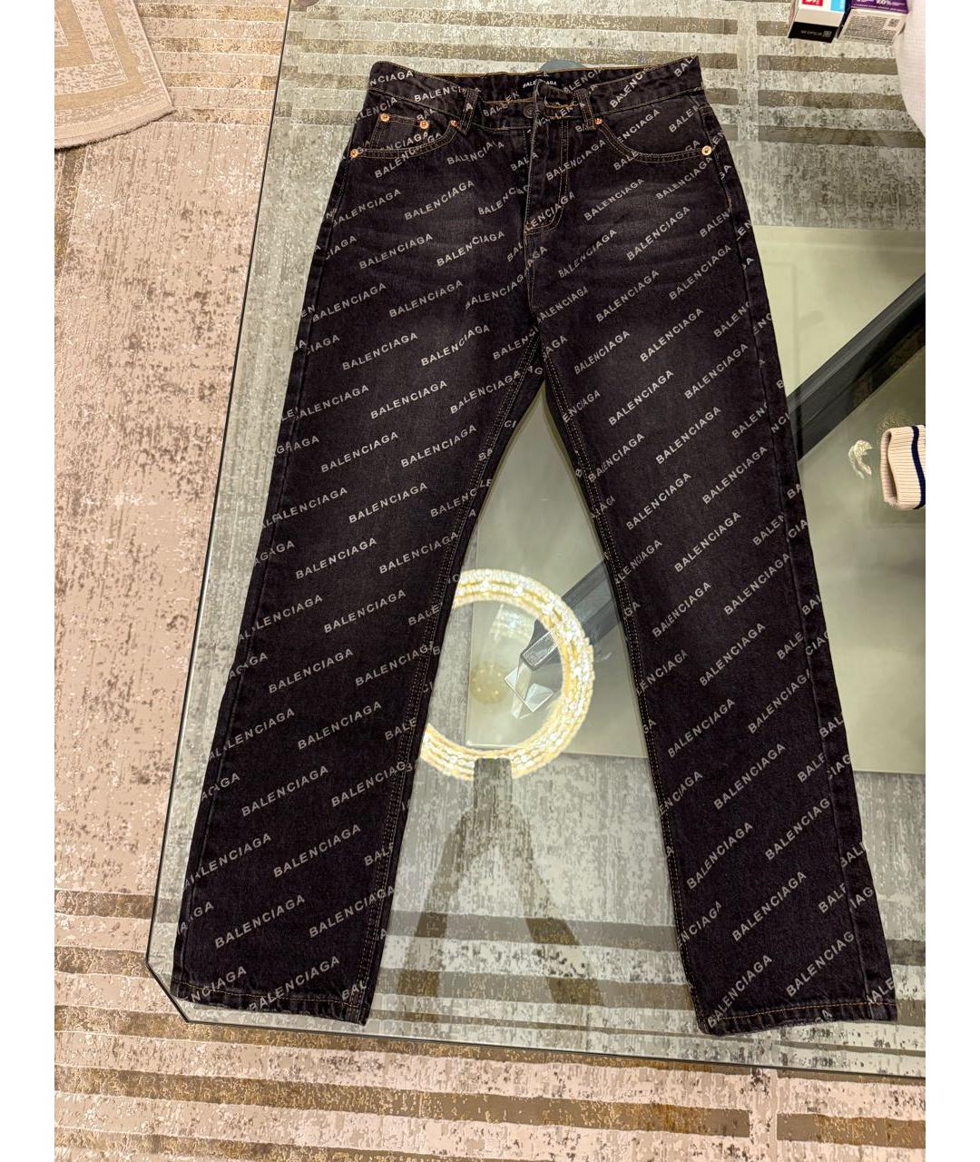 BALENCIAGA Серые хлопковые прямые джинсы, фото 5