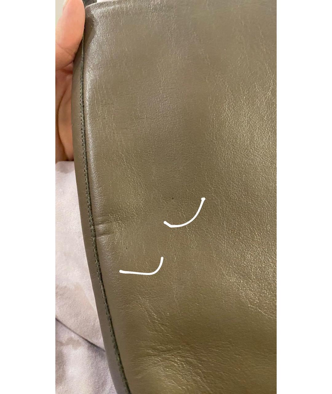 HERMES Хаки кожаные сапоги, фото 8